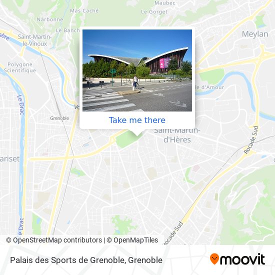 Mapa Palais des Sports de Grenoble