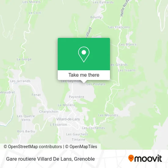 Gare routiere Villard De Lans map