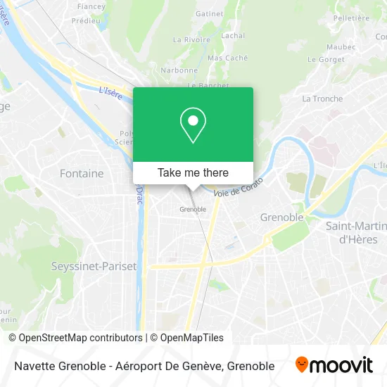 Navette Grenoble - Aéroport De Genève map