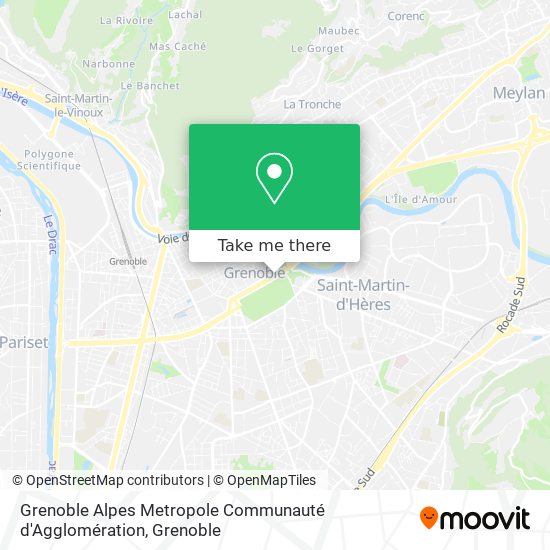 Grenoble Alpes Metropole Communauté d'Agglomération map