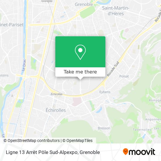 Ligne 13 Arrêt Pôle Sud-Alpexpo map