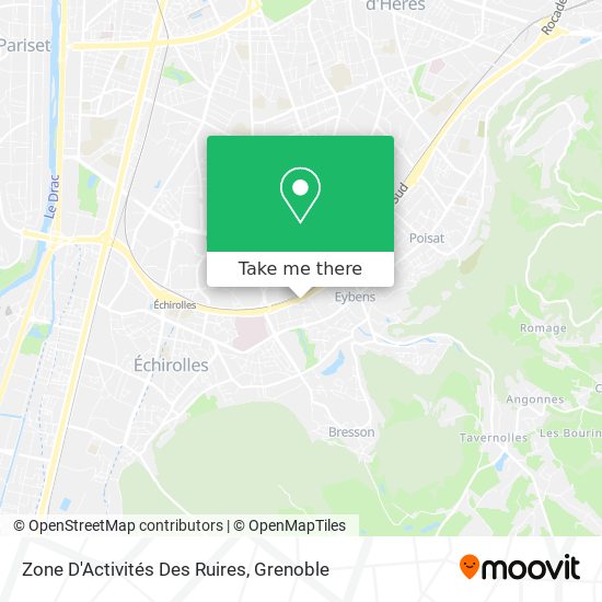Zone D'Activités Des Ruires map
