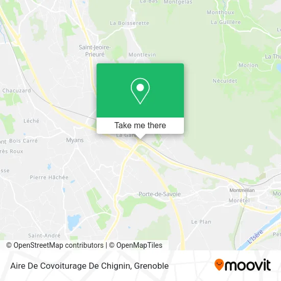 Aire De Covoiturage De Chignin map