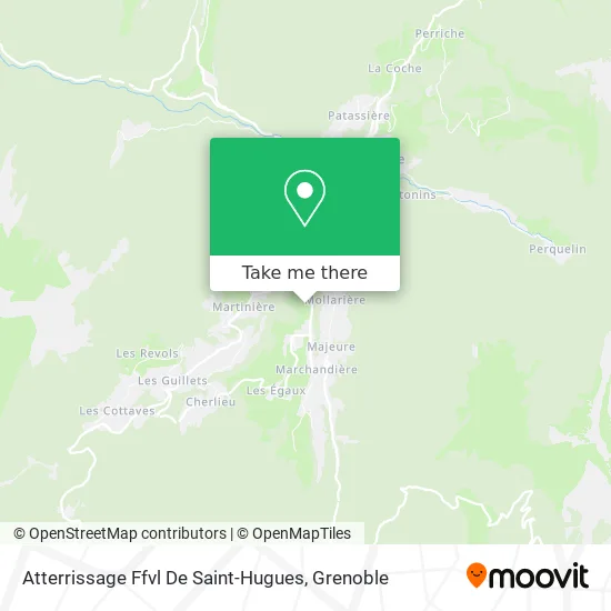 Atterrissage Ffvl De Saint-Hugues map