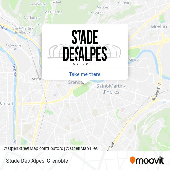 Mapa Stade Des Alpes