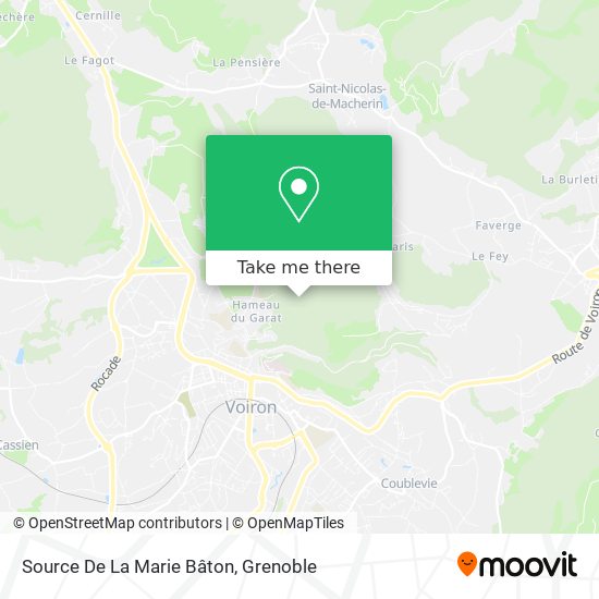 Source De La Marie Bâton map