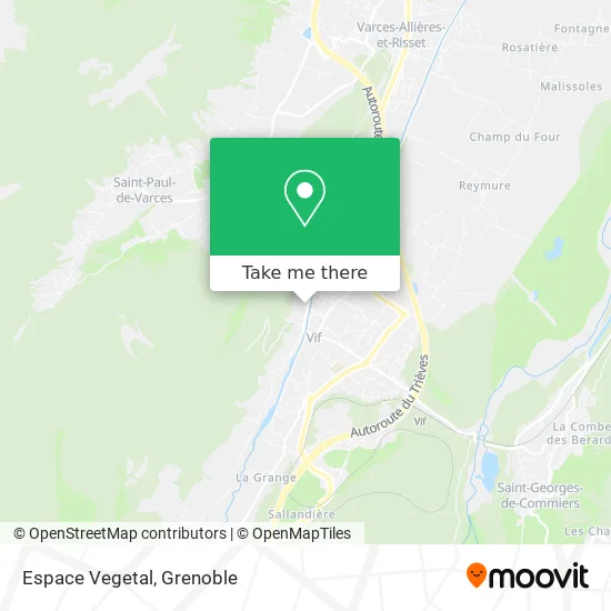 Espace Vegetal map