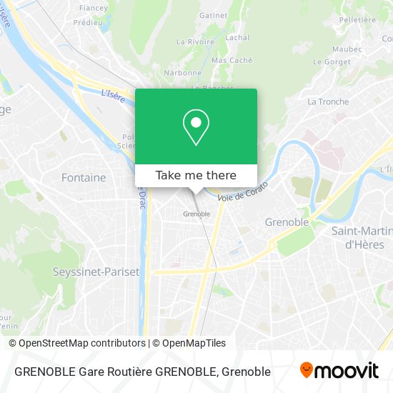 Mapa GRENOBLE Gare Routière GRENOBLE