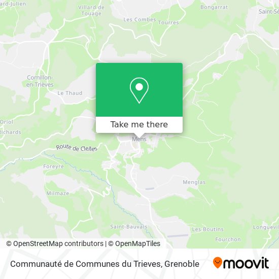 Communauté de Communes du Trieves map