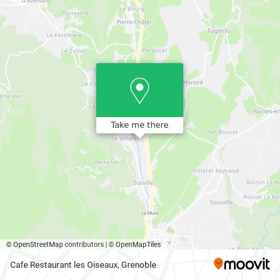 Cafe Restaurant les Oiseaux map