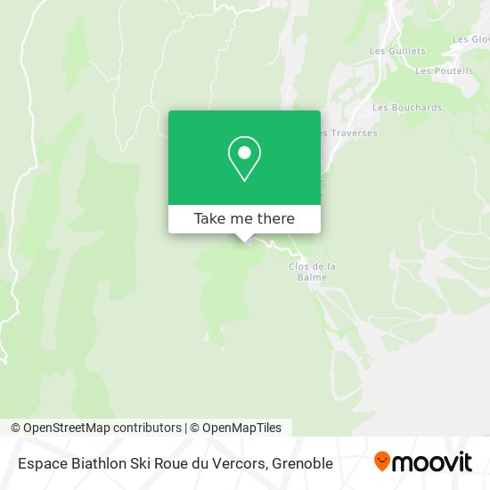 Espace Biathlon Ski Roue du Vercors map