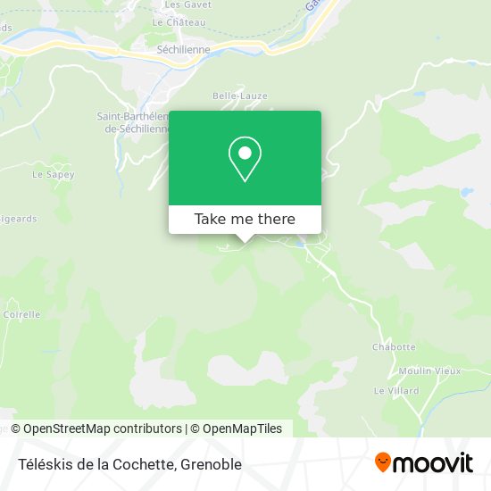 Téléskis de la Cochette map