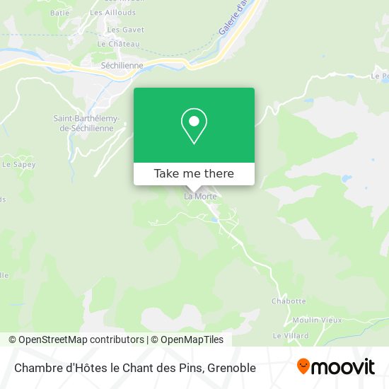 Chambre d'Hôtes le Chant des Pins map