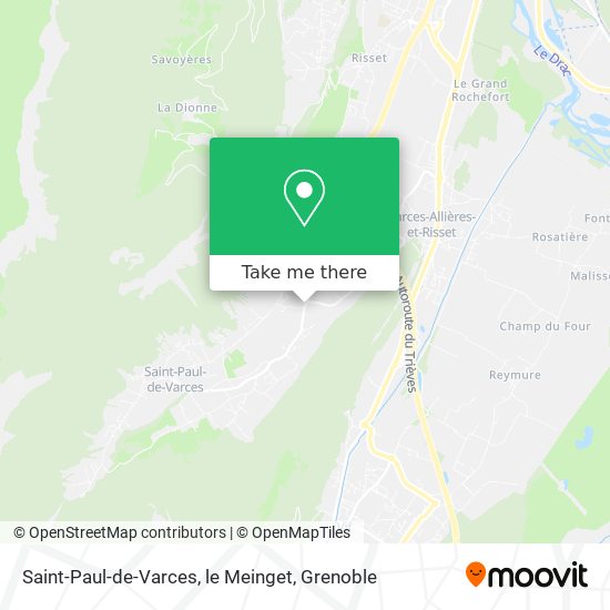 Saint-Paul-de-Varces, le Meinget map