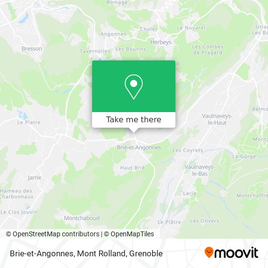 Brie-et-Angonnes, Mont Rolland map