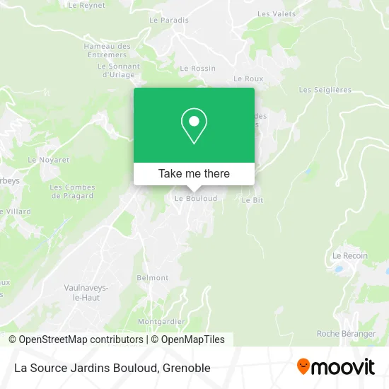 La Source Jardins Bouloud map