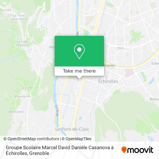 Groupe Scolaire Marcel David Danièle Casanova à Échirolles map