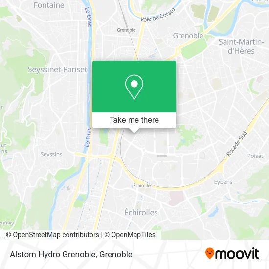 Alstom Hydro Grenoble map