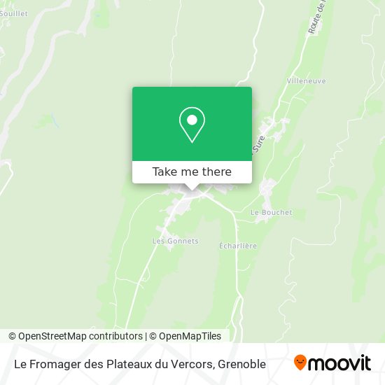 Le Fromager des Plateaux du Vercors map