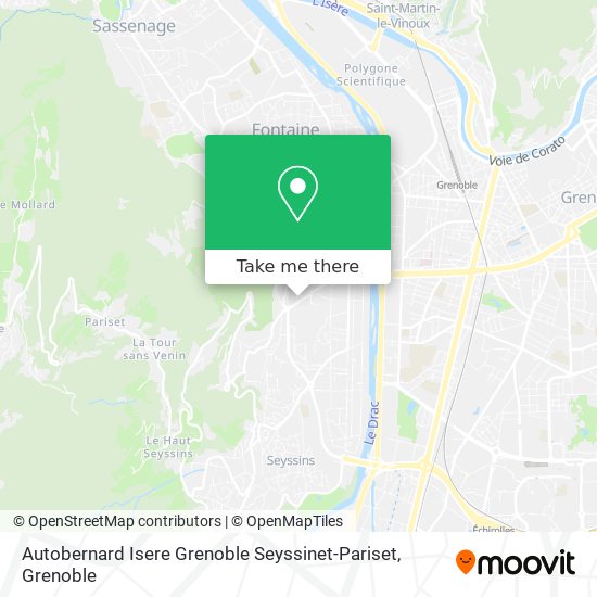 Autobernard Isere Grenoble Seyssinet-Pariset map