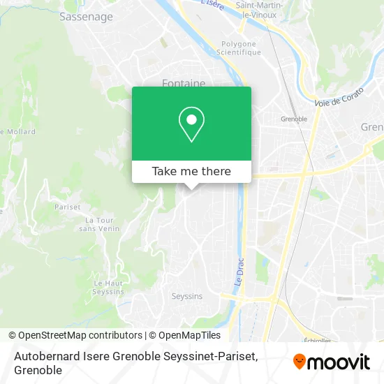 Autobernard Isere Grenoble Seyssinet-Pariset map