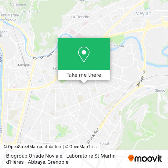 Biogroup Oriade Noviale - Laboratoire St Martin d'Hères - Abbaye map