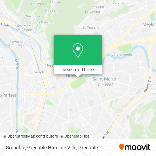 Grenoble, Grenoble Hotel de Ville map