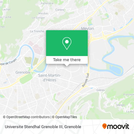 Mapa Universite Stendhal Grenoble III