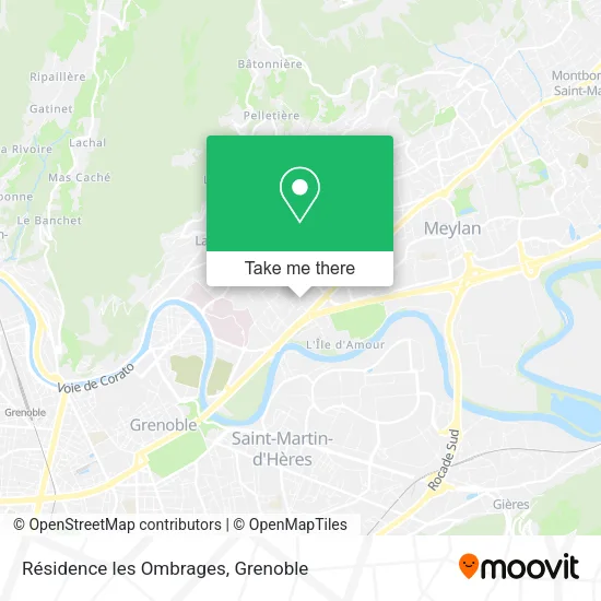 Résidence les Ombrages map