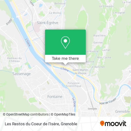 Les Restos du Coeur de l'Isère map