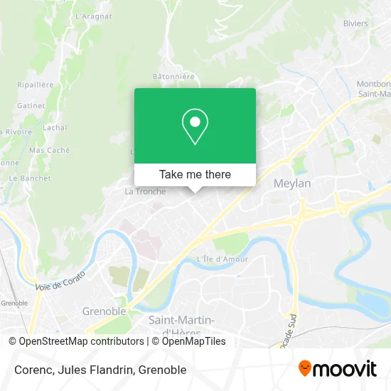 Corenc, Jules Flandrin map