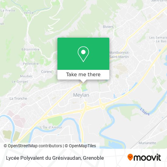 Mapa Lycée Polyvalent du Grésivaudan