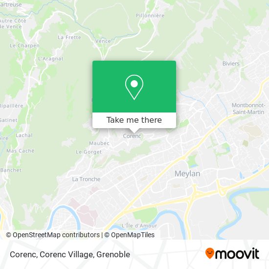 Corenc, Corenc Village map