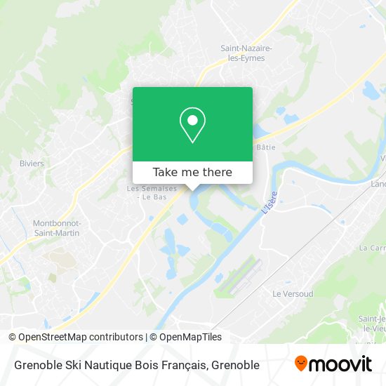 Grenoble Ski Nautique Bois Français map