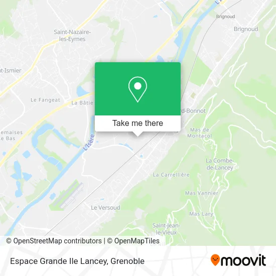 Espace Grande Ile Lancey map