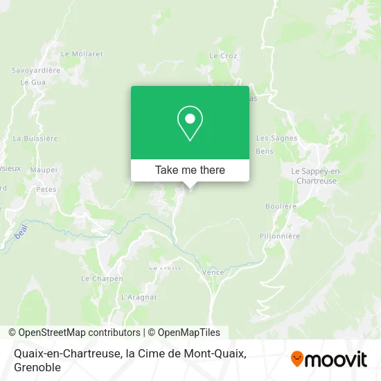 Quaix-en-Chartreuse, la Cime de Mont-Quaix map