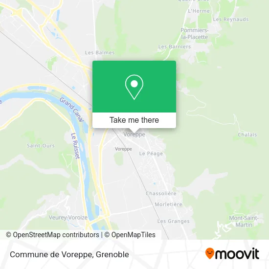 Commune de Voreppe map
