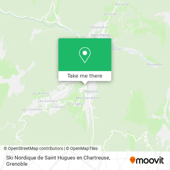 Ski Nordique de Saint Hugues en Chartreuse map