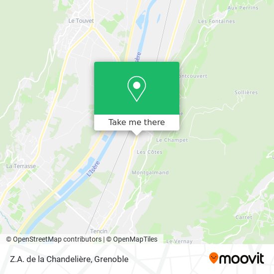 Z.A. de la Chandelière map