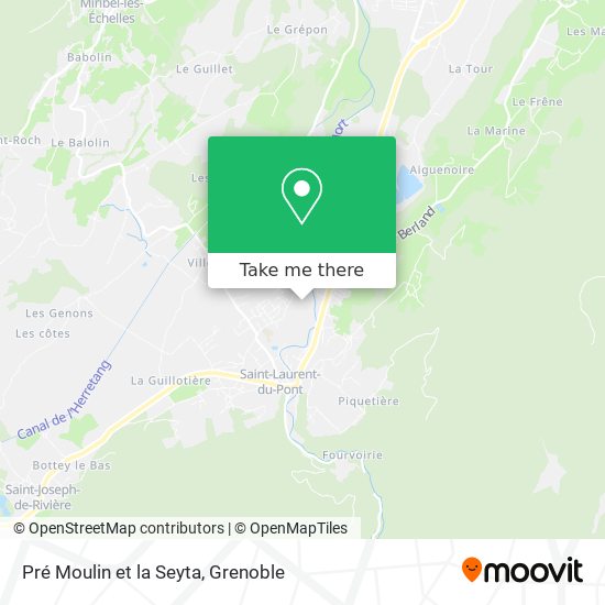 Pré Moulin et la Seyta map