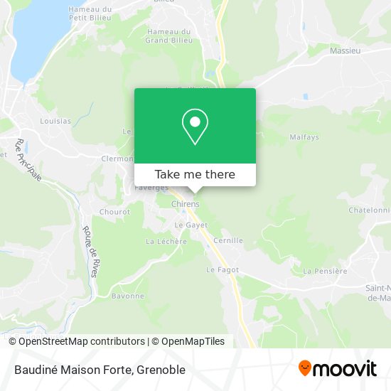 Baudiné Maison Forte map