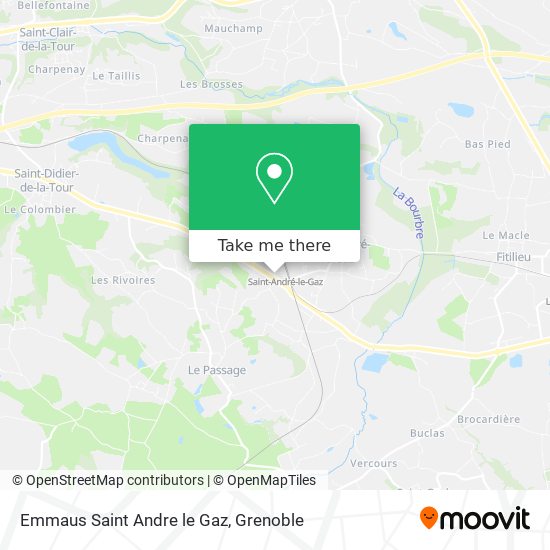 Emmaus Saint Andre le Gaz map