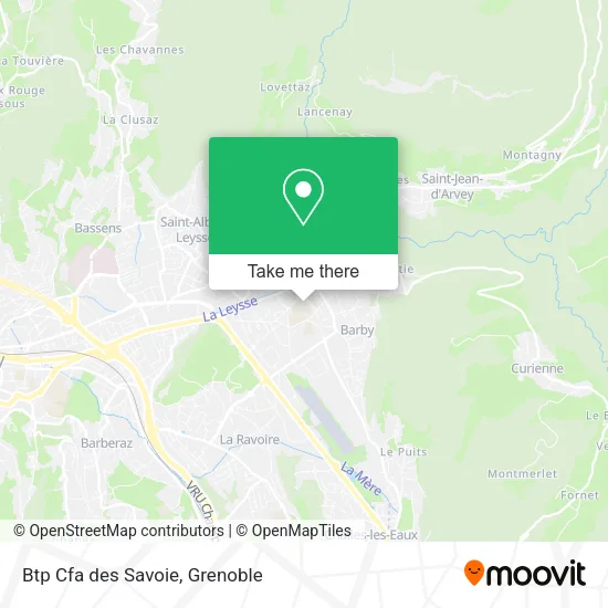 Btp Cfa des Savoie map