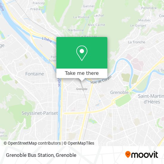 Mapa Grenoble Bus Station