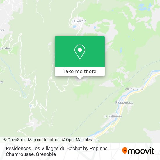 Résidences Les Villages du Bachat by Popinns Chamrousse map