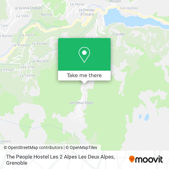 The People Hostel Les 2 Alpes Les Deux Alpes map