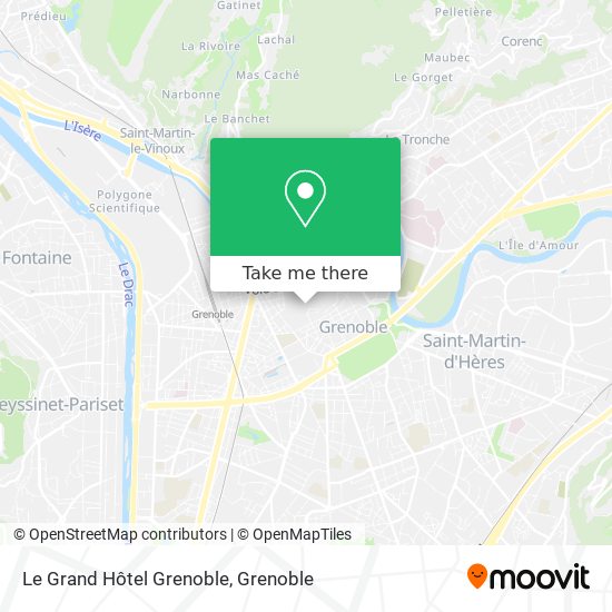 Mapa Le Grand Hôtel Grenoble