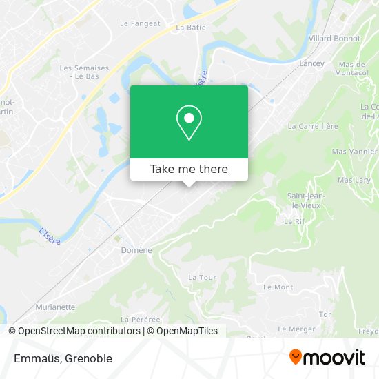 Emmaüs map