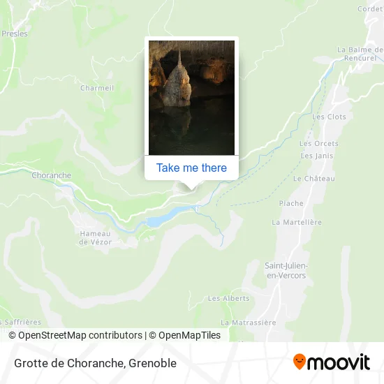 Grotte de Choranche map
