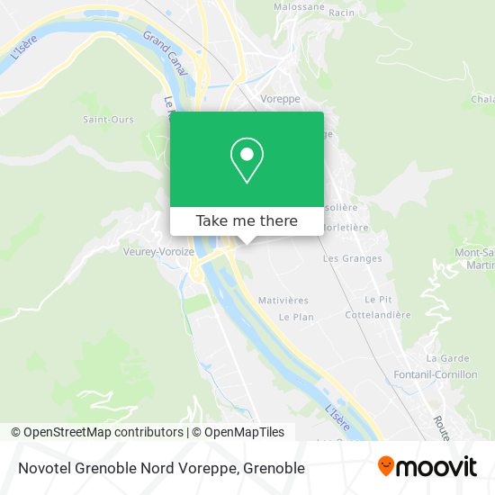 Novotel Grenoble Nord Voreppe map
